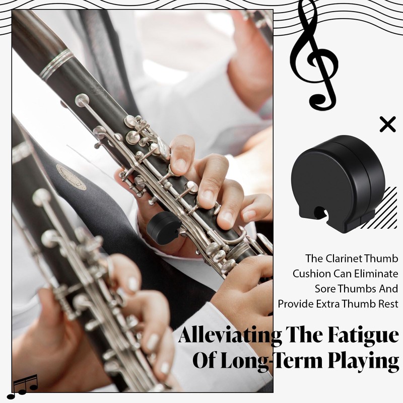 Joyfolk 24 Pack Rubber Clarinet Thumb Rest Cushion Protector Fit