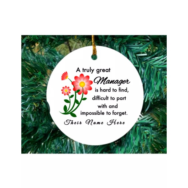 UnBrand A Truly Great Manager Ornament, Manager Ornament Personalized for