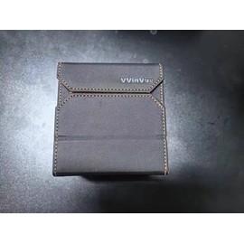 VVinVue MTG Card Case for Commander Display, Holds 100+ Double-Sleeved Cards, PU Leather Deck Box with Magnetic Closure and Dice Tray (Black&Red)