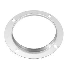 PATIKIL 5" Duct Connector Flange, 2 Pack Straight Pipe Exhaust Flange Stainless Steel Duct Mounting Plate for Heating Cooling Ventilation HVAC System