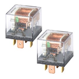 EHDIS DC 12V 60A 1NO SPST 4 Pin Relay Car Heavy Duty Split Charge Waterproof Transparent Case, Pack of 2