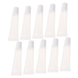 NOLITOY 10pcs Refillable Lip Gloss Tubes Transparent Lip Gloss Storage Containers for DIY Lipstick Portable Squeeze Bottles for Travel Daily Use