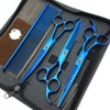 7.0in Titanium Professional Pet Grooming Scissors Set,Straight & Thinning &