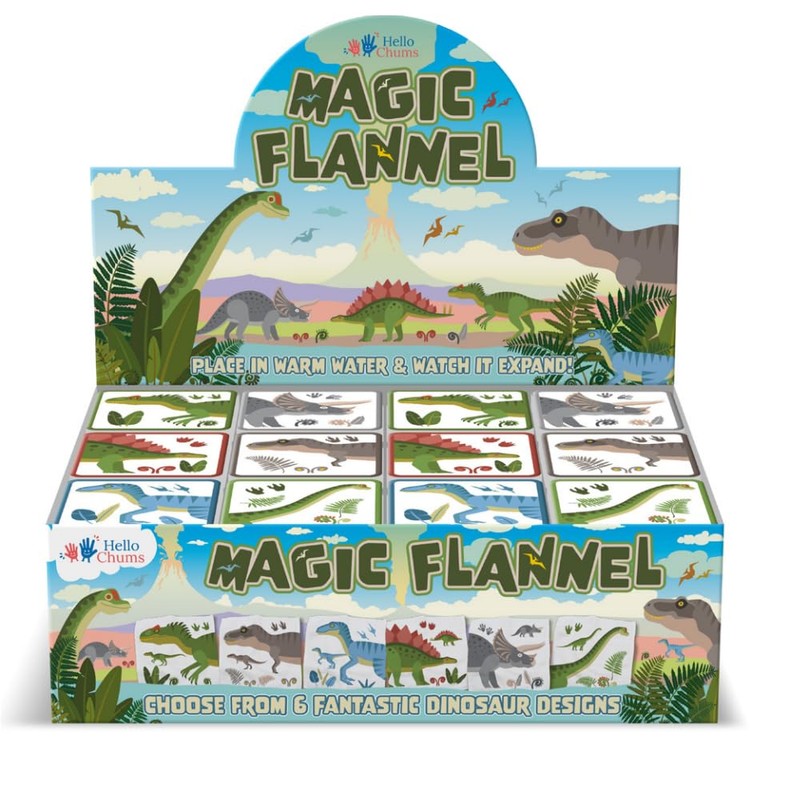 Hello Chums Wash Cloth - Dinosaur Magic Flannel, Face Cloths