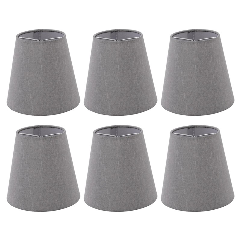 6 Pcs Cloth Lamp Shade Good Light Transmission E14 Candle