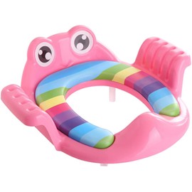 Asiento de inodoro para niños: asiento de entrenamiento para ir al baño asistido con cojín desmontable, para niños y niñas