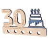 STOBOK Unique Wooden Guestbook Sign Birthday Decor Number Sign Desk