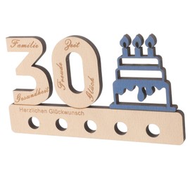 STOBOK Unique Wooden Guestbook Sign Birthday Decor Number Sign Desk Decor for Event