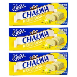 E.Wedel Halvah Krolewska Vanilla Flavor 250g (3 Pack) - Creamy Polish Delight | Sweet Vanilla Infusion | Irresistible Treat