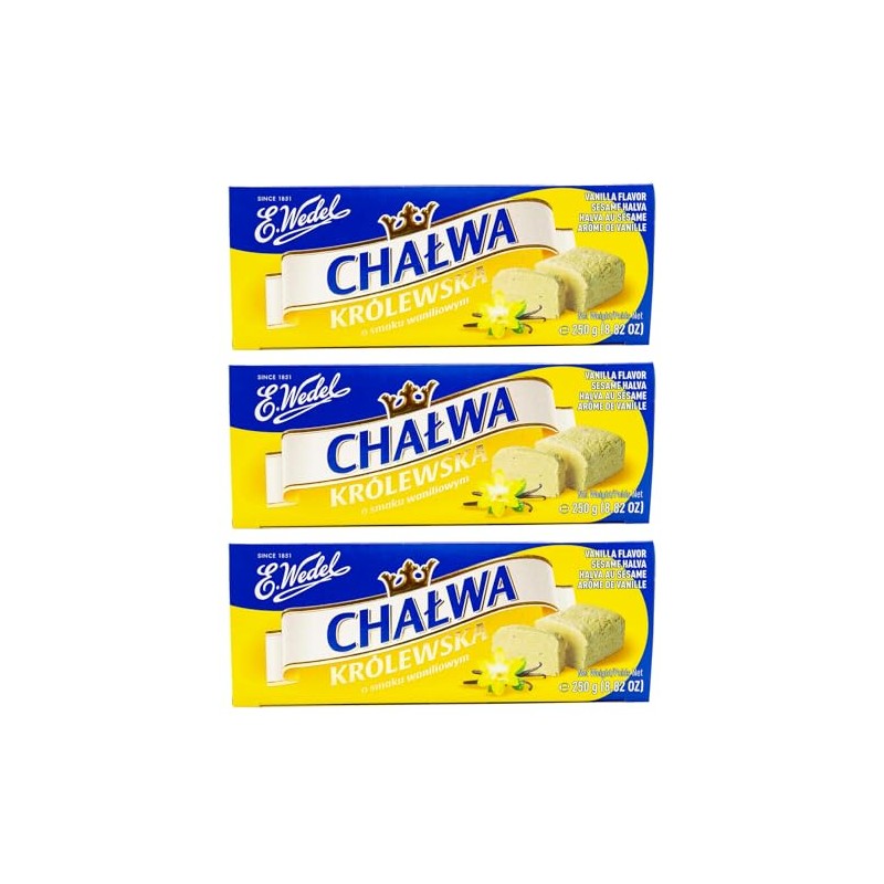 E.Wedel Halvah Krolewska Vanilla Flavor 250g (3 Pack) - Creamy