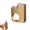 HOCERAA Creative Ring Buckle Lighter, Metal Grinding Wheel, Retro Open