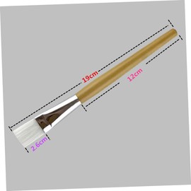 WOONEKY 2pcs Wooden Handle Skincare Brush Beauty Tool for Eyes and Nose Smooth Coverage