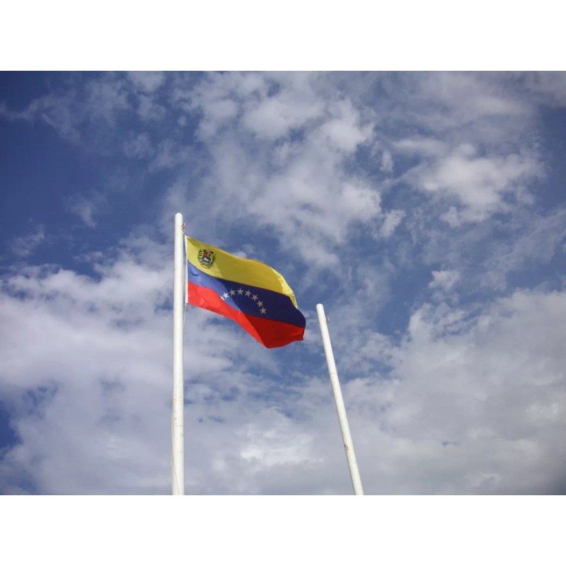 Bandera Pais Venezuela 1.5m X 90cm Resistente Exterio Escudo