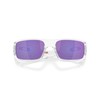 Oakley Men's OO9239 Crankshaft Rectangular Sunglasses, Matte Clear/Violet Iridium Polarized,