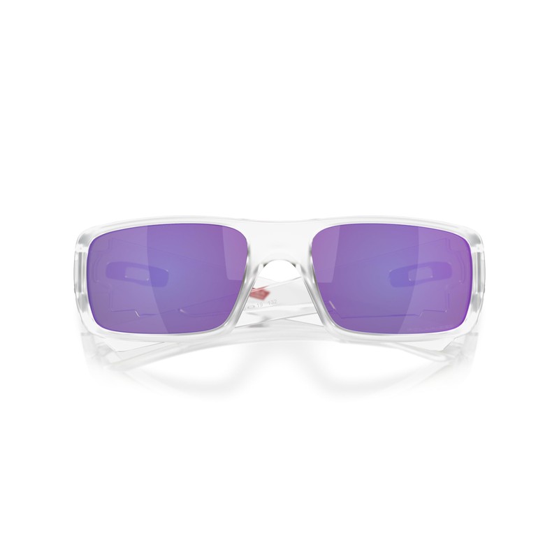 Oakley Men's OO9239 Crankshaft Rectangular Sunglasses, Matte Clear/Violet Iridium Polarized,