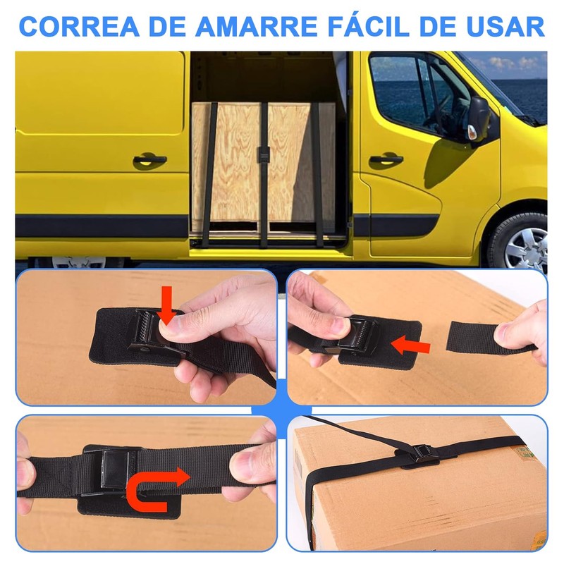 SUKYBUE Correas de Amarre Resistentes de hasta 600 LB, Ajustable