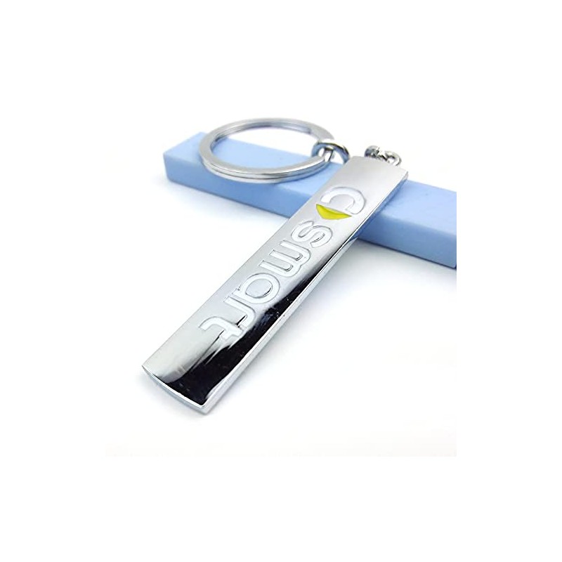 PSL Metal Chrome Logo Keyring Compatible with Smart Cars