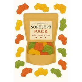 SÖPÖSÖPÖ Scandinavian Treat Pack - Mini Classic Car Fruit Gummies - 150g Nordic Candy Bag - Colourful Car Shaped Gummies - Made in Finland - Soposopo Pack