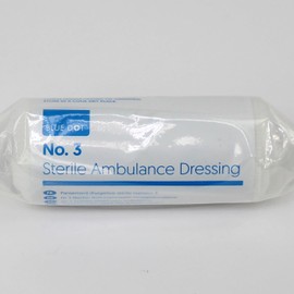 Blue Dot No. 3 Sterile Flow Wrapped Ambulance Dressing Pad, 28 cm Length x 20 cm Width