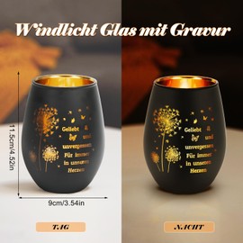 Mourning Light Memorial Light, Loved and Unforgettable, Forever in Our Hearts, Tea Light Holder as a Gift