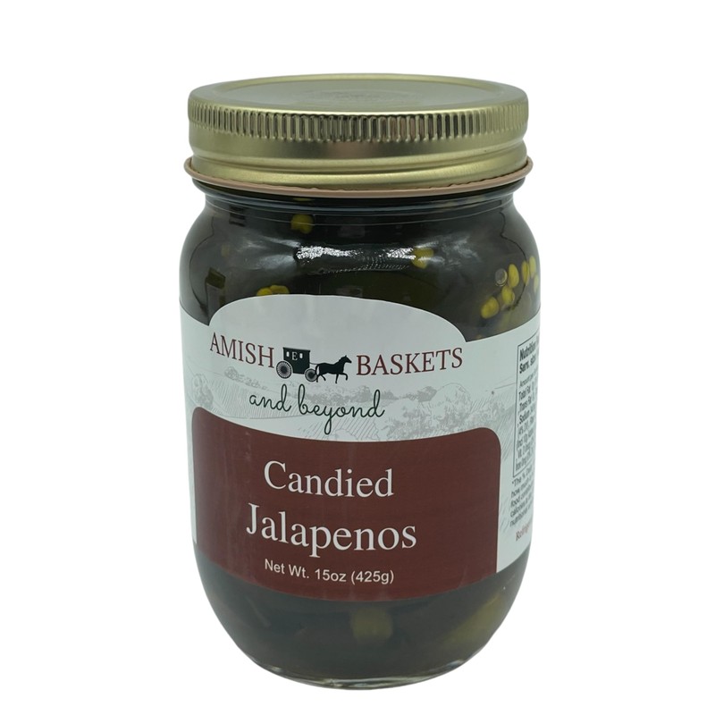 Amish Candied Jalapenos Non GMO Vegan All Natural - 15