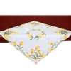 Simhomsen Small Embroidered Tulip Floral Square Tablecloth for Spring and