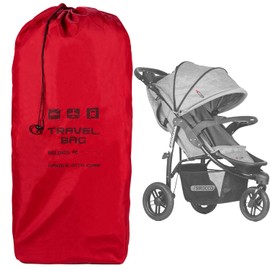 085 Red Travel Bag for Pushchairs Size 120 x 35 x 35 cm Transport Bag Buggy Carry Bag Foldable as a Backpack Perfect at the Airport when Checking in Station Car Trips [085], Pushchair transport bag