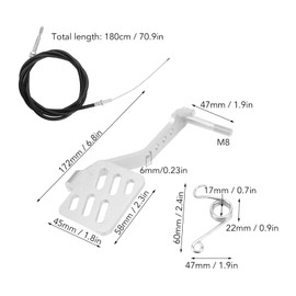1pair Go Kart Pedals Kit Brake Throttle Pedals with 71in Throttle Cable for Road Rocket Azusa Fun Kart