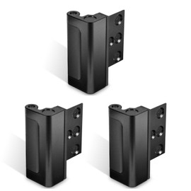 GreaTalent 3Pack Home Security Door Reinforcement Lock Childproof, Add High Security to Home Prevent Unauthorized Entry, Aluminum Construction Finish Black