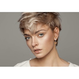 Jewellery Set for Women Earrings Silver 925 Hanging - Women's Necklace with Pendant - Jewellery Set for Her with Crystals Dome Earrings Hanging and Necklace Girls Gift Women, Sterling Silver, Crystal