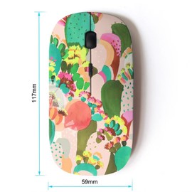 KOOLmouse [ Optical 2.4G Wireless Mouse [ Cactus Painting Colorful Mexico Art ]