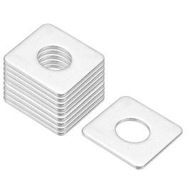 PATIKIL M12x30x2mm Square Washers, 24pcs Square Plate Washers Square Strut Washer Bearing Plate 304 Stainless Steel Flat Pad Spacer Hardware Fastener Nut Bolt Gasket