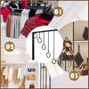 Menkxi 6 Pcs Wall Mounted Metal Garment Rack Black Clothes