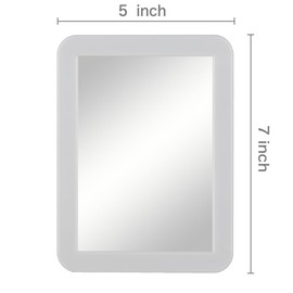 ARTLYMERS Magnetic Locker Mirror, 5x7 Real Glass Small Mirror with Magnetic Backing, for School, Bathroom, Household Refrigerator