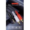 HBFQMDJLX 3.5mm to 2RCA Audio Cable, 4.9ft, Gold-Plated Connectors for