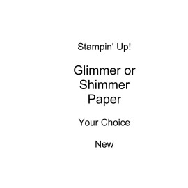 Stampin' Up! Glimmer Shimmer Paper 12 x 12 Your Choice of Color - Three Color 6 Sheets