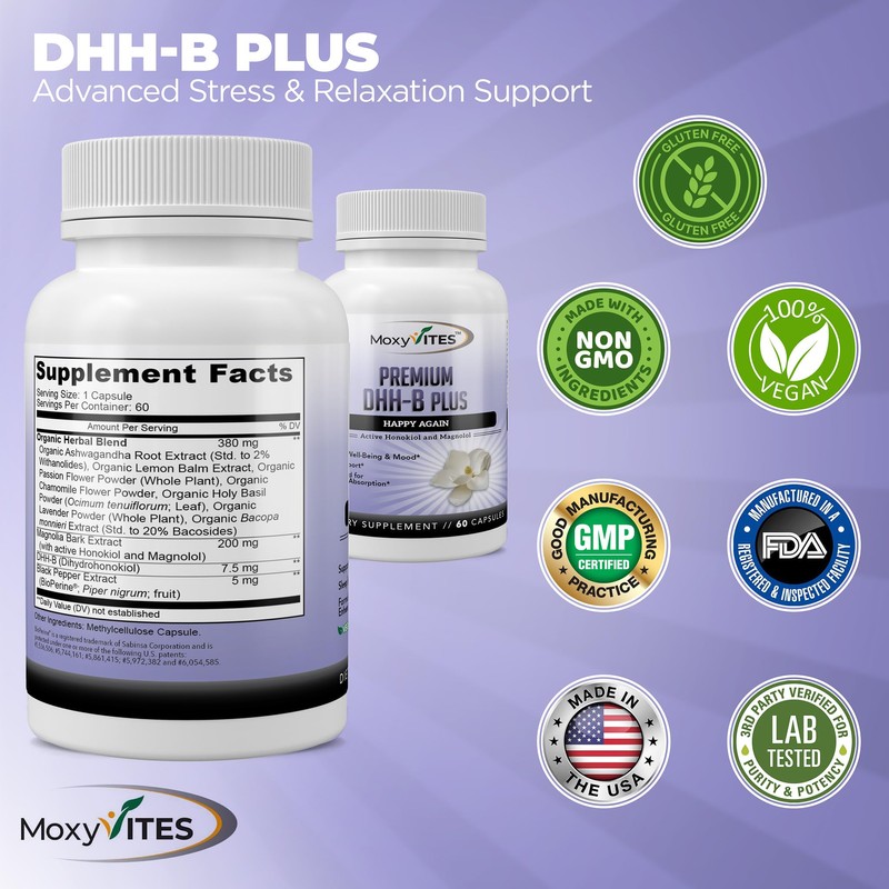MoxyVites DHH-B Supplement - Bioactive Honokiol Magnolia bark Extract |