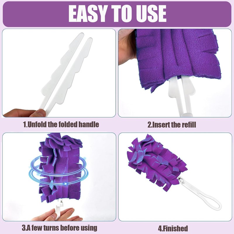 Duster Refill Compatible with Swiffer Hand, 25PCS Reusable Duster Pads