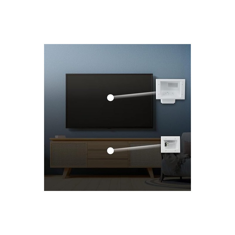 DATA COMM 50-6623-WH-KIT Flat Panel TV Cable Organizer Kit with