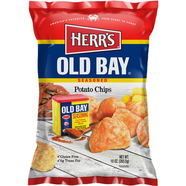 Herr's - Old Bay Potato Chips, Pack of 9 bags