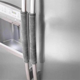 Refrigerator Door Handle Cover, 2 Counts Anti-skid Protector Cover, Kitchen Appliance Decor, Anti-skid Protector Cover for Fridge Microwave Oven Door Knob Covers, Summer Sets - Color: Gray, Specification: one-size
