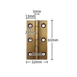 Door Hinges in 4Pcs,Antique Brass Door Hinges,2.5inch Heavy Duty Ball Bearing,Folding Hinges,for Gate,Window,Drawer