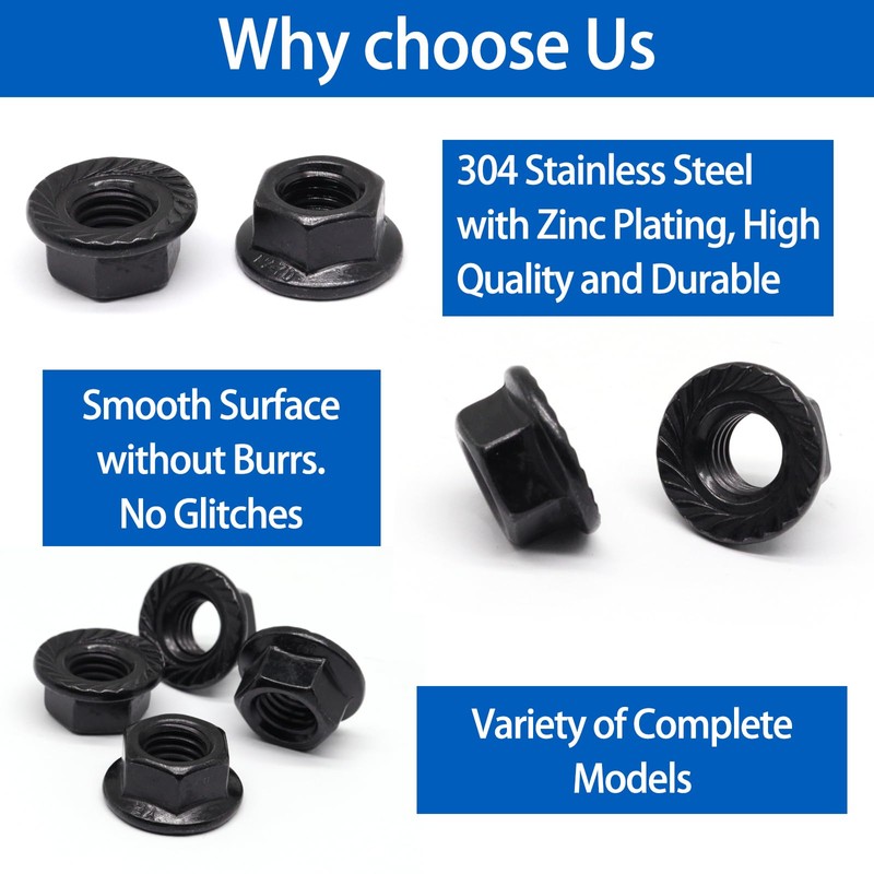 YuGtcen 30pcs M10 x 1.5mm Flange Nut Thread Hardware Nuts,