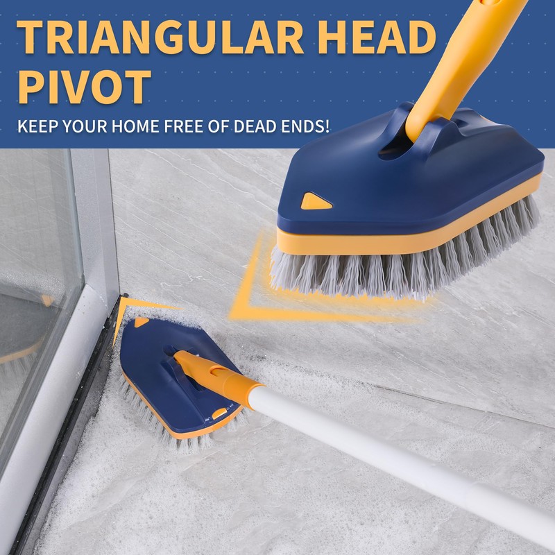 BOOMJOY Tub Scrubber with Long Handle, 58" Extendable 3 in