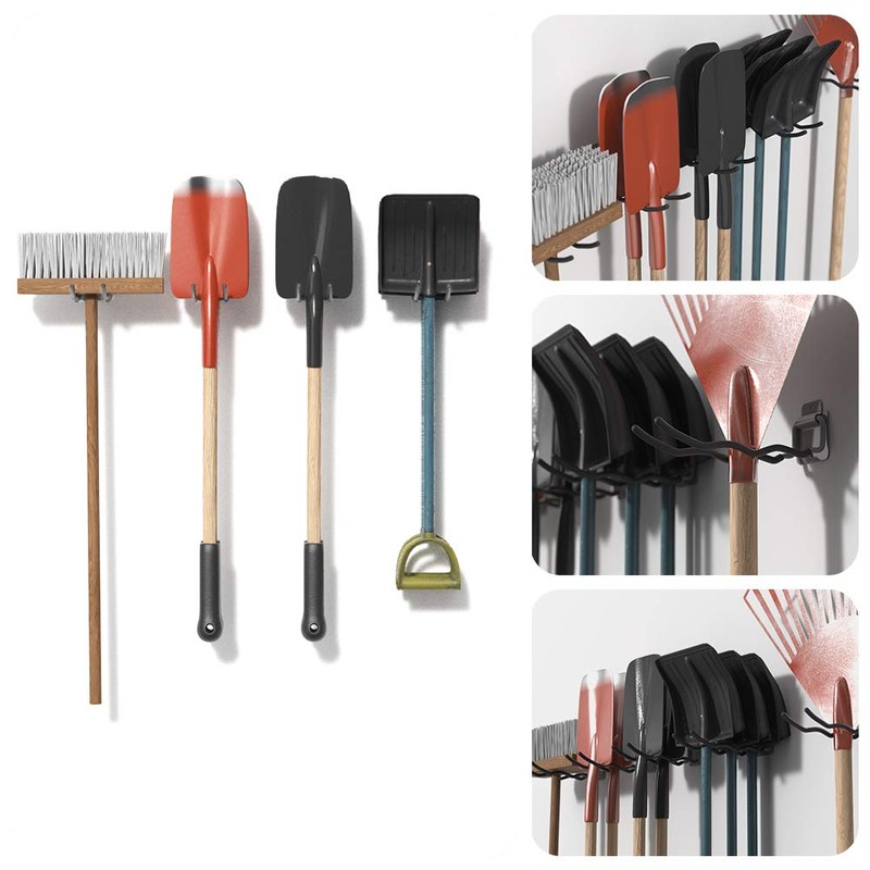 TORACK Garage Hooks Tool Organizer, 4 Pack Heavy Duty Steel
