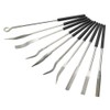 10Pcs Diamond Needle File Set, 180mm Metal Files with Rubber