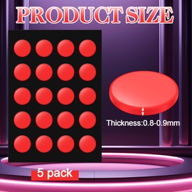 Feifeiya 100 Pcs Speed Mouse Skates, Offers Excellent Wear Resistance, Speed & Control Abrasion Resistance, Move More smoothly, Suitable for Cloth Mouse Pads & Glassmouse Pads, 5 Sheet(Red)