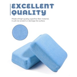 UNLRAE 8PCS Car Wash Sponge,Car Accessories Microfiber Rectangle Auto Sponges for Washing,Premium Wax Foam Applicator Pads for Automotive Detailing,Suitable for Most Cars,Truck,Boat and RV