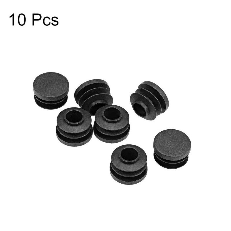 sourcing map Plastic Plug End Caps 20mm Round Furniture Table