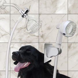YOO.MEE Pet Shower,with Brass Diverter, 59'' Hose,Adhesive Shower Holder